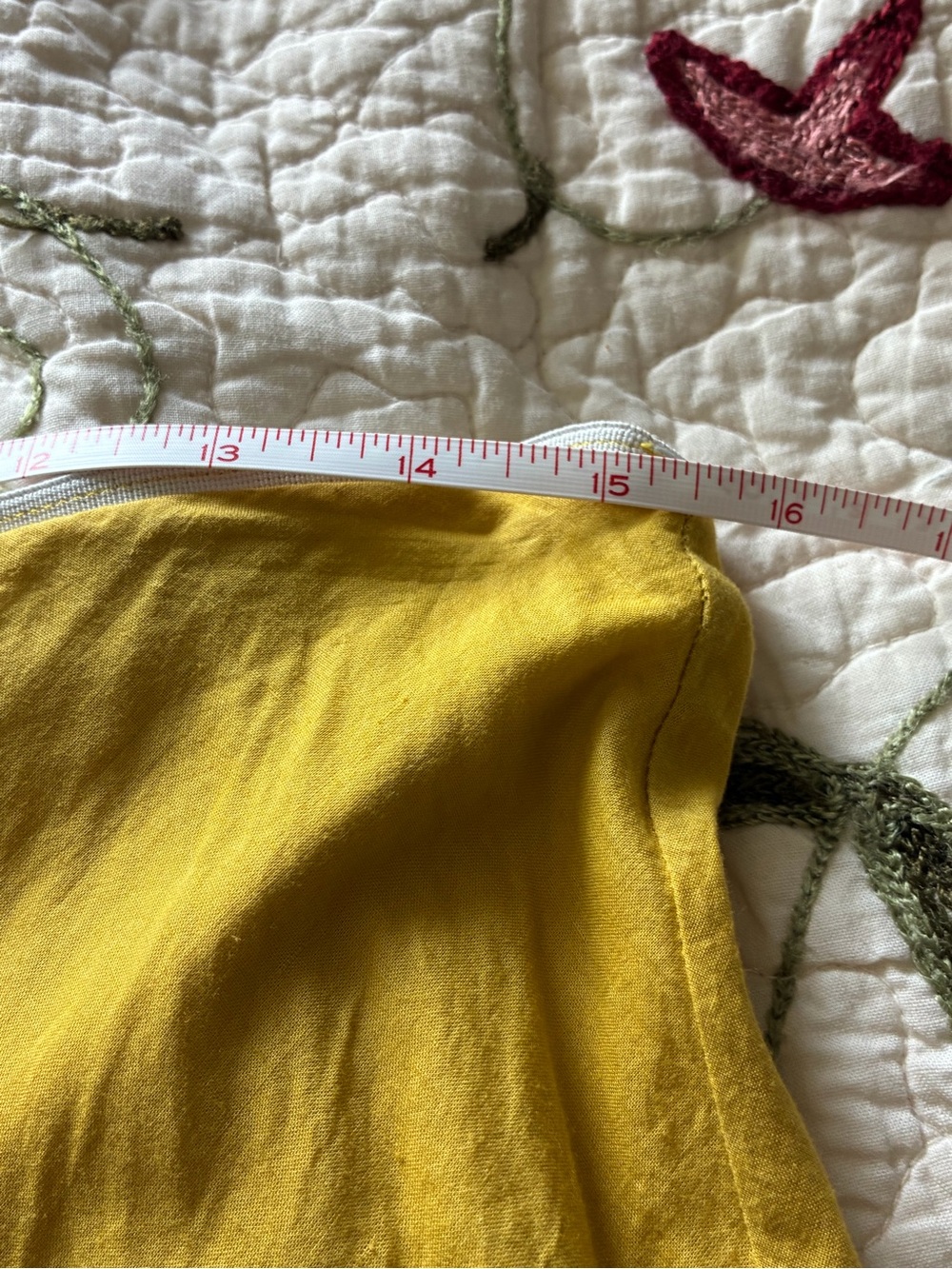 Anthropologie Aquarius Size M Ruffle Tiered Midi Skirt Mustard Yellow Boho - Picture 9 of 10